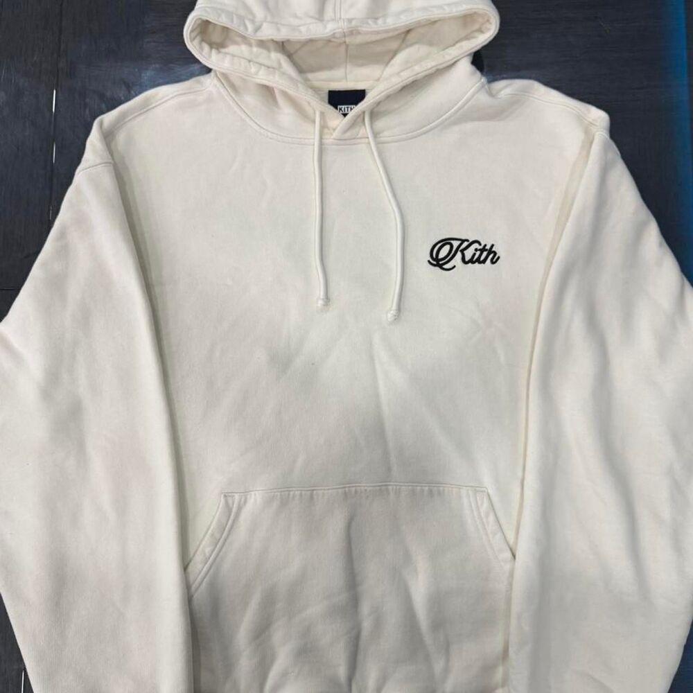 Kith Men's White and Cream Hoodie
